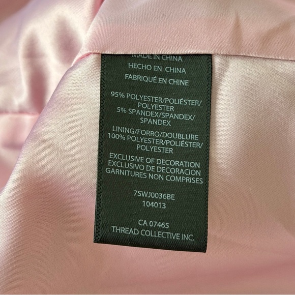 🌟 Bebe Black Stretch Tie-Front Puff-Shoulder Fitted Peplum Blazer - Picture 14 of 15